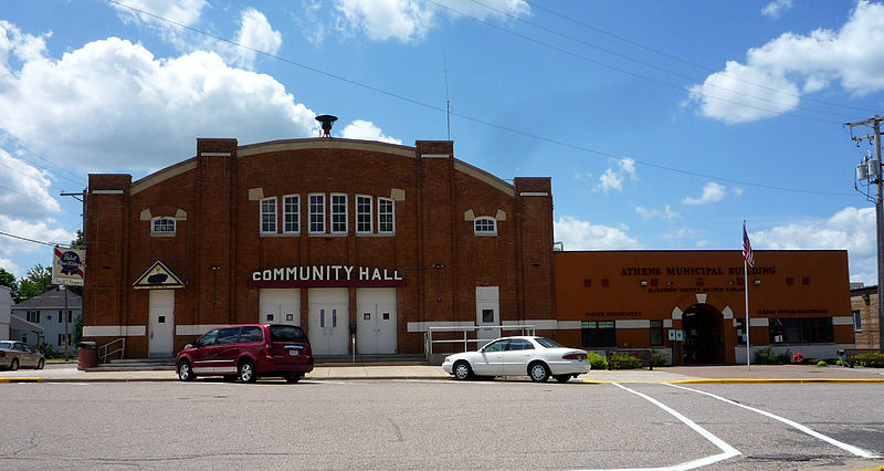 Athens Community Hall, Police Department, Municipal Building and branch of the Marathon County Public Library
