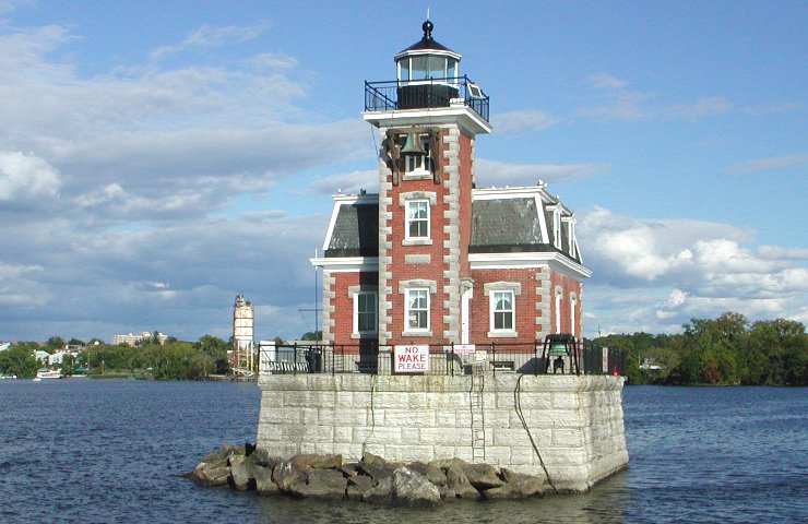 Built in 1874, the Hudson-Athens Lighthouse is located near the cities of Hudson and Athens, New York.