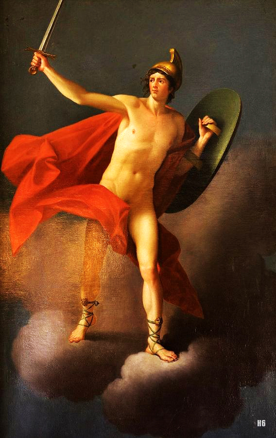Mars. late 18th.century. follower of Heinrich Friedrich Fuger. German. 1751-1818. oil canvas. from the Gianni Versace auction.