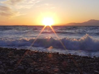 Sunset next to the sea shore - Sunset beach alepochori