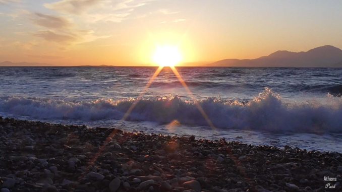 Sunset next to the sea shore - Sunset beach alepochori