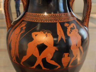 The archaic period saw a shift in styles of pottery decoration from the repeating patterns of the geometric period, through the eastern-influenced orientalizing style to the more representational black-figure and red-figure techniques.