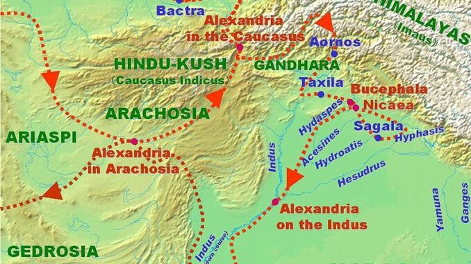 Campaigns and landmarks of Alexander's invasion of the Indian subcontinent