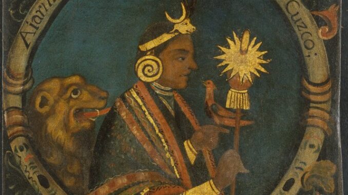Manco Cápac, First Inca, 1 of 14 Portraits of Inca Kings, Probably mid-18th century. Oil on canvas. Brooklyn Museum
