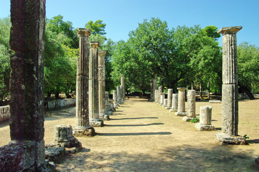 The palaestra of Olympia, a place devoted to the training of wrestlers and other athletes