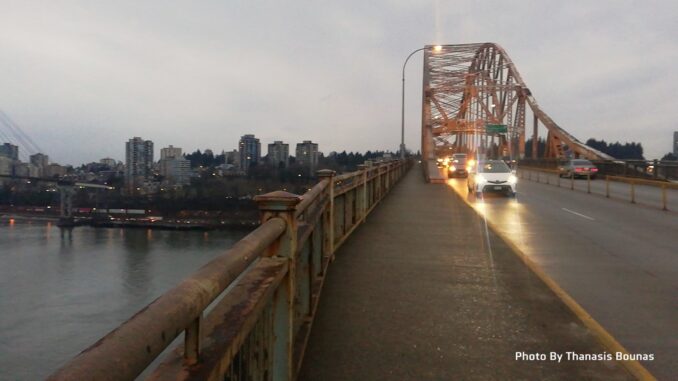 A short walk on British Columbia's Pattullo Bridge - Photo By Thanasis Bounas