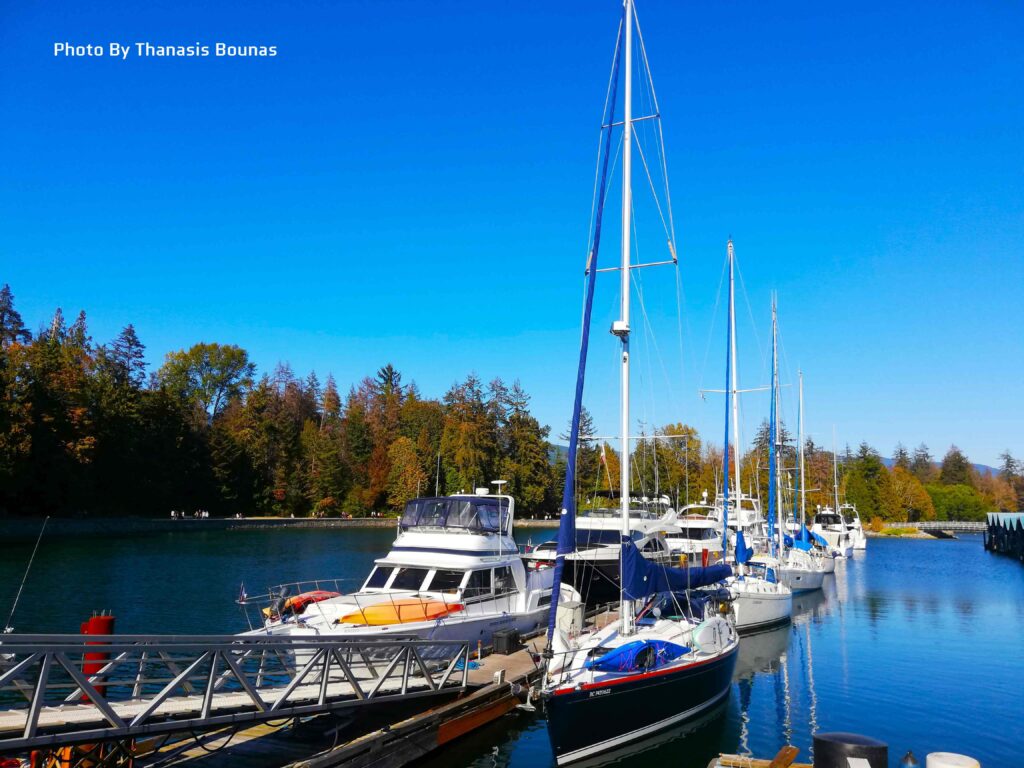 Two very beautiful spots that you will enjoy if you visit Vancouver are Western Pacific Marine and the Vancouver Rowing Club marina - Photo By Thanasis Bounas